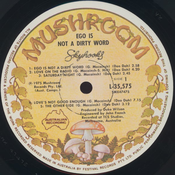Skyhooks : Ego Is Not A Dirty Word (LP, Album)