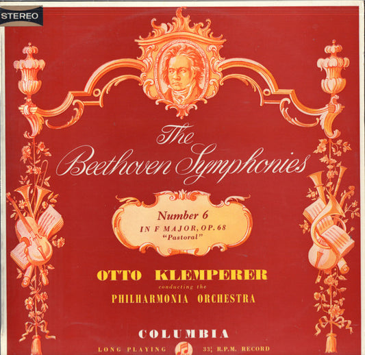 Ludwig Van Beethoven, Otto Klemperer Conducting The Philharmonia Orchestra : Symphony Number 6 In F Major, Op. 68 "Pastoral" (LP)