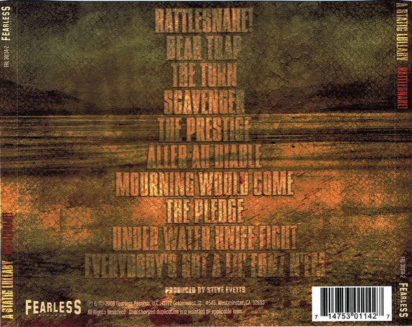 A Static Lullaby : Rattlesnake! (CD, Album)