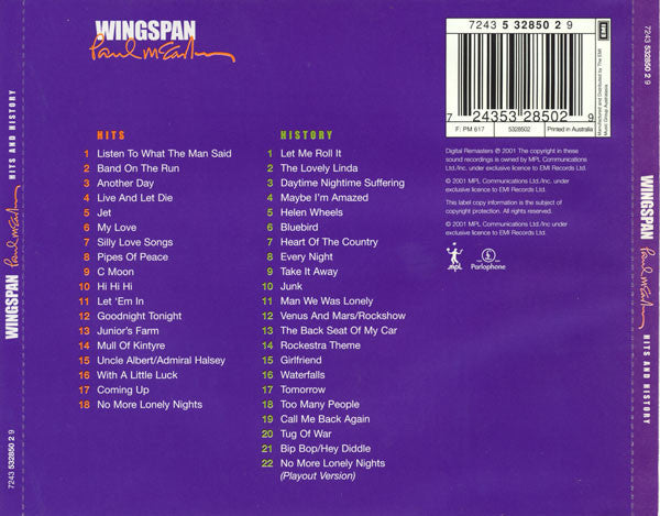 Paul McCartney : Wingspan (Hits And History) (2xCD, Comp, RM)