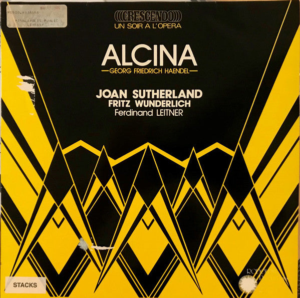 Georg Friedrich Händel - Joan Sutherland, Fritz Wunderlich, Cappella Coloniensis, Ferdinand Leitner : Alcina (LP, RE)
