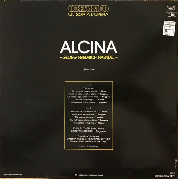 Georg Friedrich Händel - Joan Sutherland, Fritz Wunderlich, Cappella Coloniensis, Ferdinand Leitner : Alcina (LP, RE)