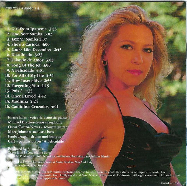 Eliane Elias, Michael Brecker, Oscar Castro-Neves, Marc Johnson (2), Paulinho Braga : Eliane Elias Sings Jobim (CD, Album, Club)