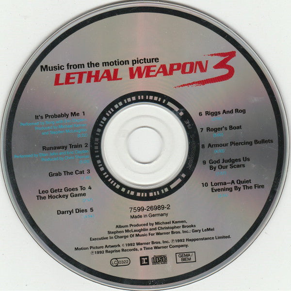Various : Lethal Weapon 3 (Music From The Motion Picture) (CD, Album)