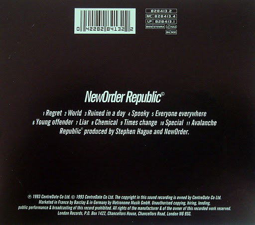 New Order : Republic (CD, Album, Whi)