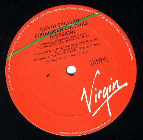 David Sylvian : Red Guitar (12", Single)
