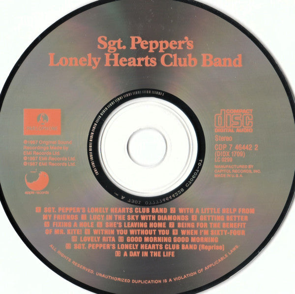 The Beatles : Sgt. Pepper's Lonely Hearts Club Band (CD, Album, RE)