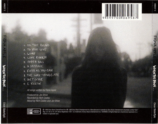 Fiona Apple : When The Pawn Hits The Conflicts He Thinks Like A King What He Knows Throws The Blows When He Goes To The Fight And He'll Win The Whole Thing 'Fore He Enters The Ring There's No Body To Batter When Your Mind Is Your Might So When You Go Solo, You Hold You (CD, Album)
