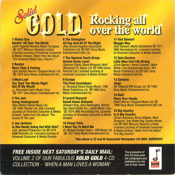 Various : Solid Gold (Volume One - Rocking All Over The World) (CD, Comp)