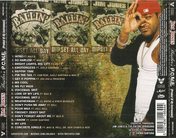 Jim Jones (2) : Hustler's P.O.M.E. (Product Of My Environment) (CD, Album)