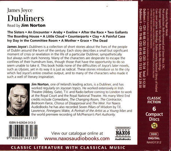 James Joyce Read By Jim Norton (2) : Dubliners (6xCD)