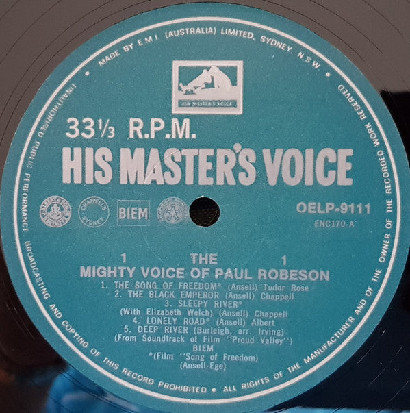Paul Robeson : The Mighty Voice Of Paul Robeson (LP, Mono)