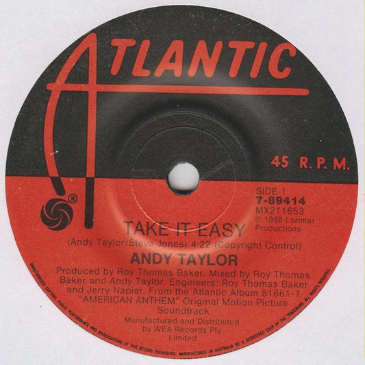 Andy Taylor : Take It Easy (7", Single)