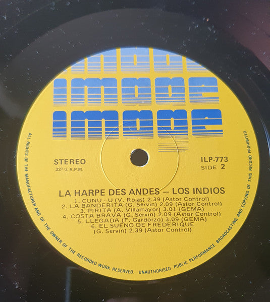 Los Indios : La Harpe Des Andes (LP, Album)