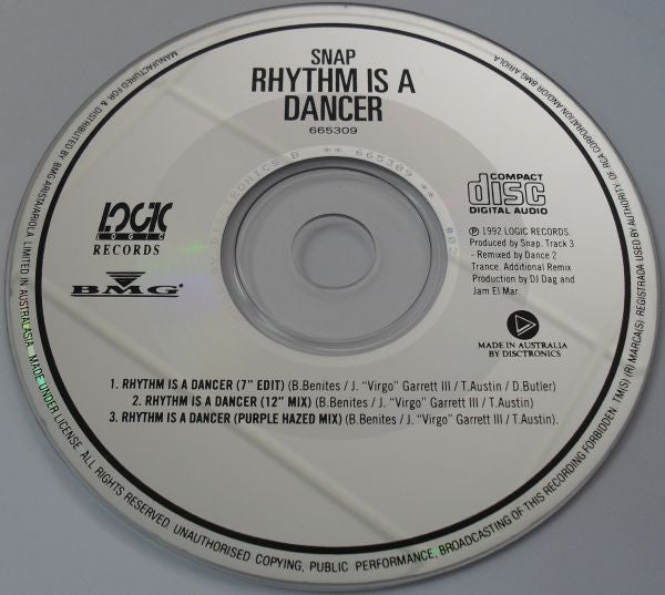 Snap! : Rhythm Is A Dancer (CD, Maxi, Car)