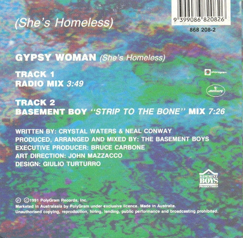 Crystal Waters : Gypsy Woman (She's Homeless) (CD, Single)