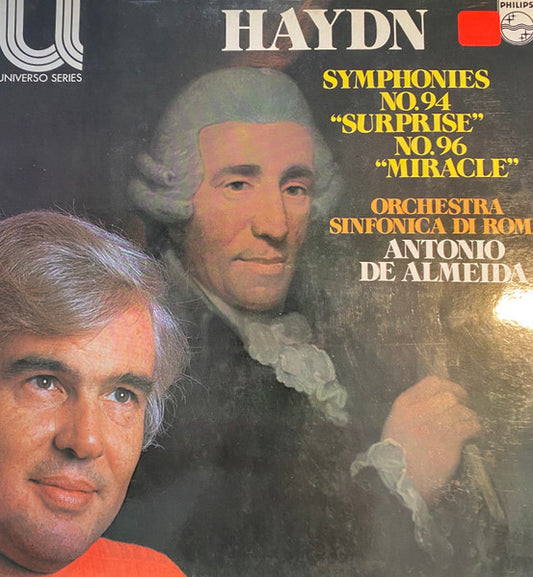 Joseph Haydn, Orchestra Sinfonica Di Roma, Antonio De Almeida : Symphonies No. 94 "Surprise" / No. 96 "Miracle"  (LP)