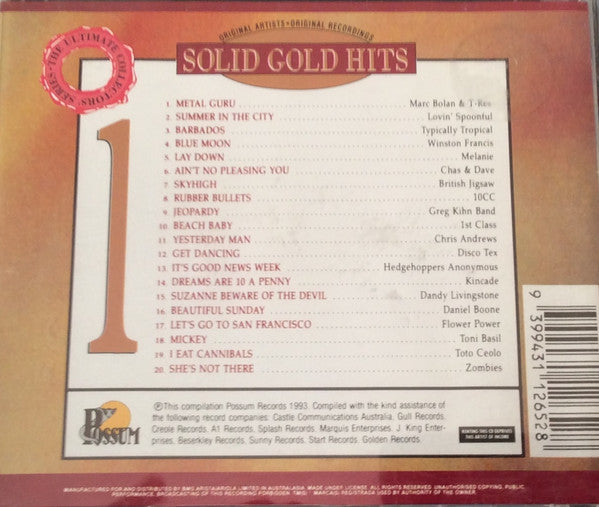 Various : Solid Gold Hits Volume One (CD, Comp)