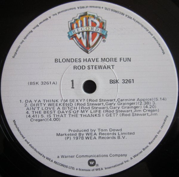 Rod Stewart : Blondes Have More Fun (LP, Album, Gat)