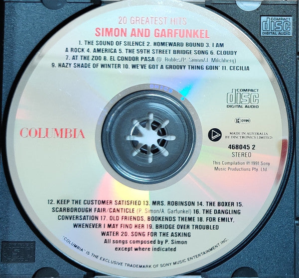 Simon & Garfunkel : 20 Greatest Hits (CD, Comp)