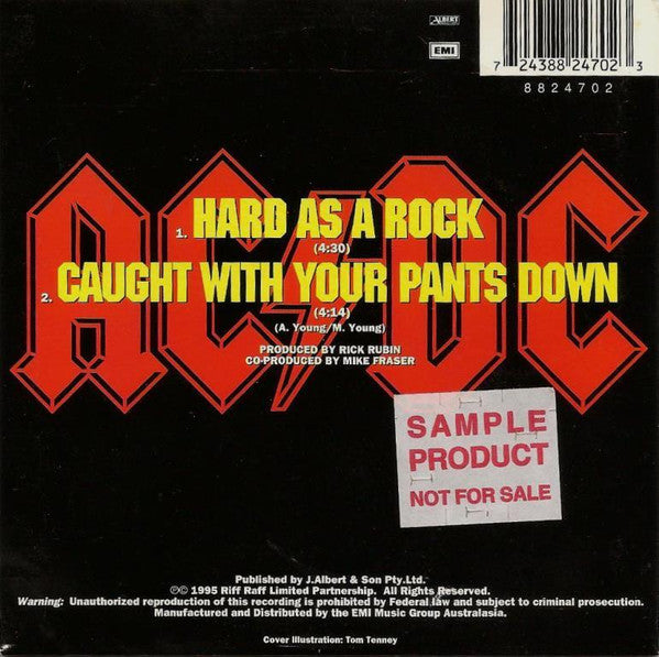 AC/DC : Hard As A Rock (CD, Single, Car)
