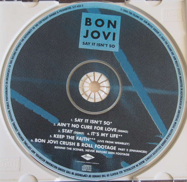 Bon Jovi : Say It Isn't So (CD, Single, Enh, CD2)