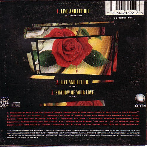 Guns N' Roses : Live And Let Die (CD, Maxi)