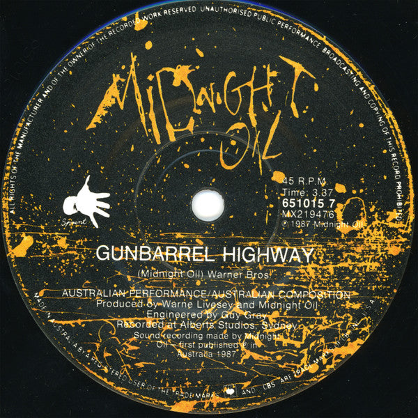 Midnight Oil : Beds Are Burning (7", Single)