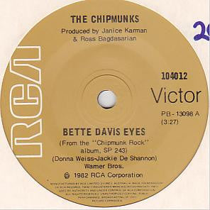The Chipmunks : Bette Davis Eyes (7", Single)