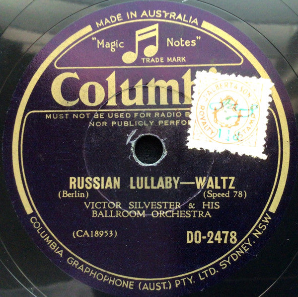 Victor Silvester and His Ballroom Orchestra : The Little Boy Who Never Told A Lie / Russian Lullaby  (Shellac, 10")