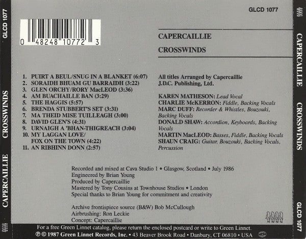 Capercaillie : Crosswinds (CD, Album, RE)