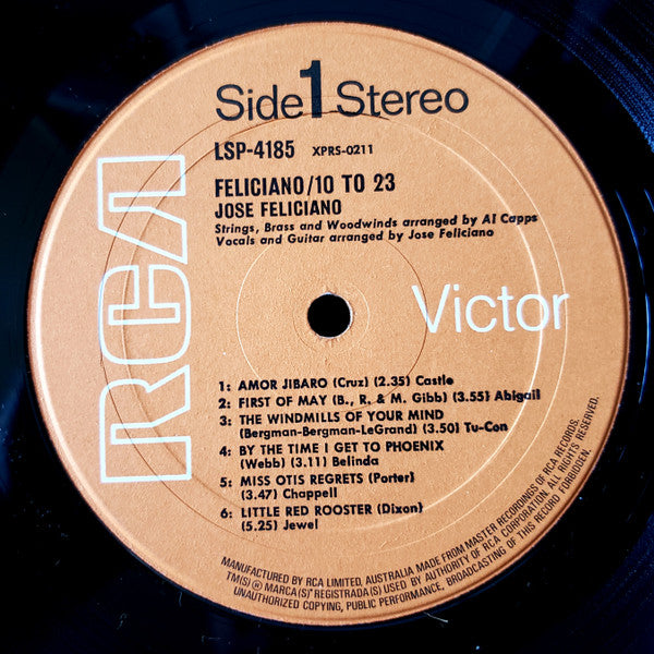 Jose Feliciano* : Feliciano/10 To 23 (LP, Album, RE, Emb)