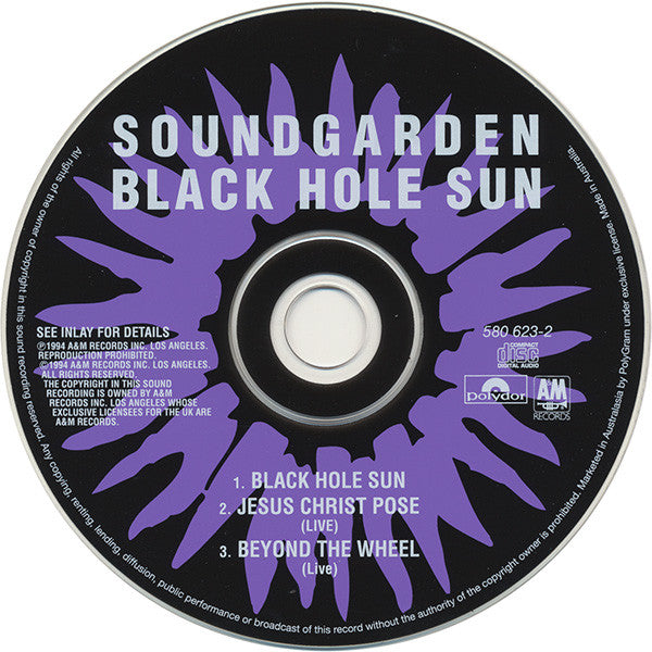Soundgarden : Black Hole Sun (CD, Single, Pt.)