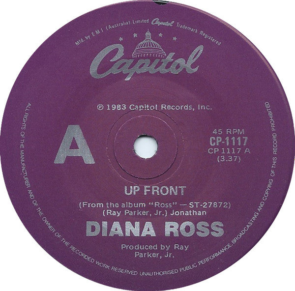 Diana Ross : Up Front (7", Single)