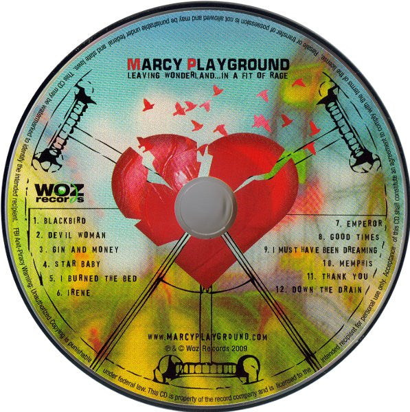 Marcy Playground : Leaving Wonderland...In A Fit Of Rage (CD, Album, Dig)