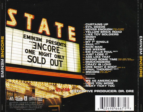 Eminem : Encore (2xCD, Album)