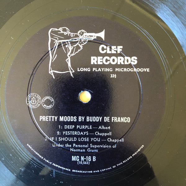 Buddy DeFranco : Pretty Moods (10", Album)