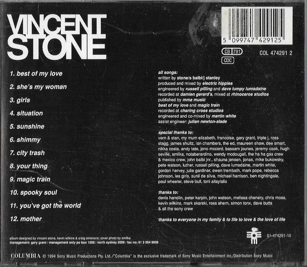 Vincent Stone : Vincent Stone (CD, Album)