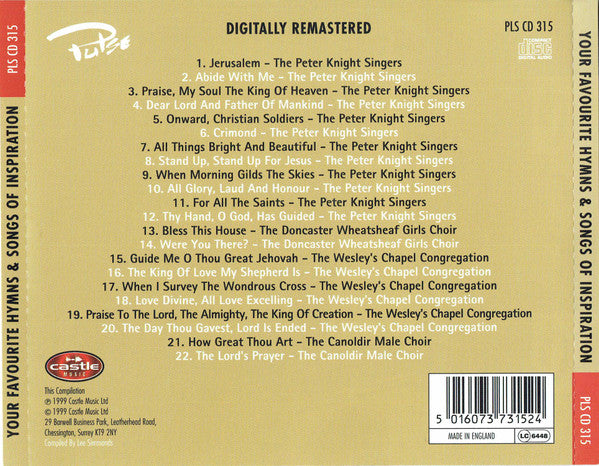 Various : Your Favourite Hymns & Songs Of Inspiration (CD, Comp)