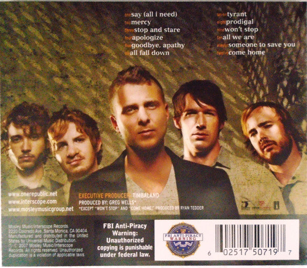OneRepublic : Dreaming Out Loud (CD, Album, RE)