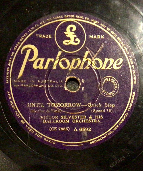 Victor Silvester and His Ballroom Orchestra : Sleep Tight / Until Tomorrow (Shellac, 10")