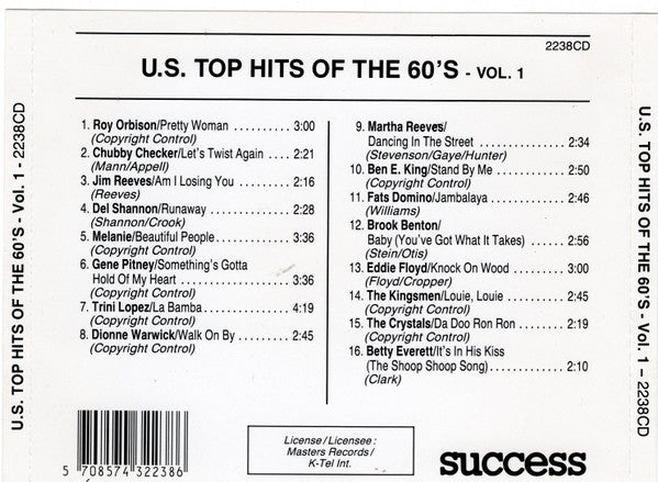Various : US Top Hits Of The 60's Vol. 1 (CD, Comp)