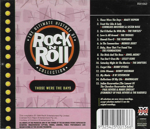 Various : The Ultimate History Of Rock ’n’ Roll Collection: Those Were The Days (CD, Comp)