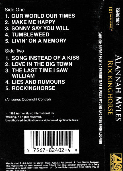 Alannah Myles : Rockinghorse (Cass, Album)