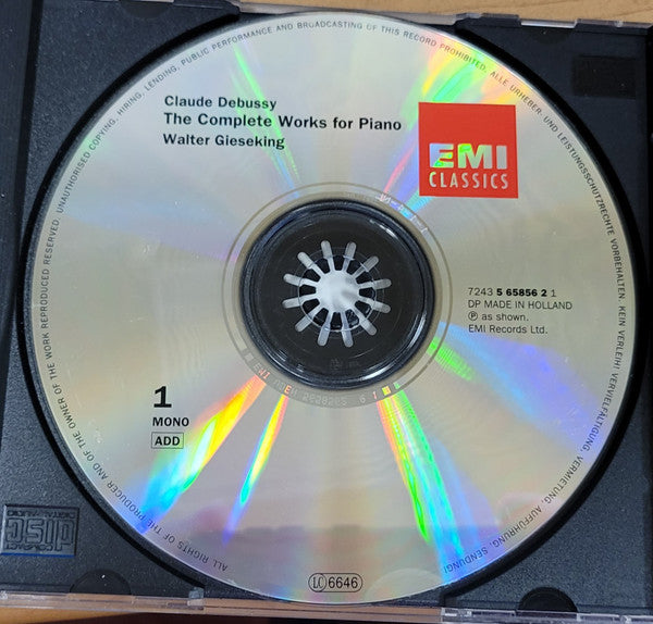 Claude Debussy - Walter Gieseking : The Complete Works For Piano (4xCD, Comp, Mono, RE, RM)
