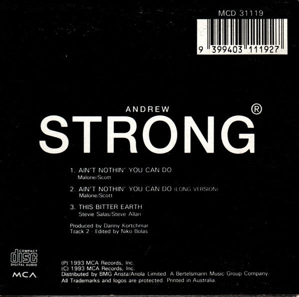 Andrew Strong : Ain't Nothing You Can Do (CD, Maxi)