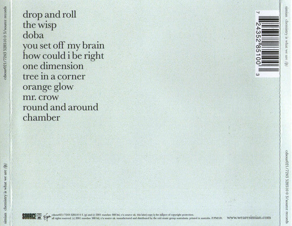 Simian : Chemistry Is What We Are (Lp) (CD, Album)