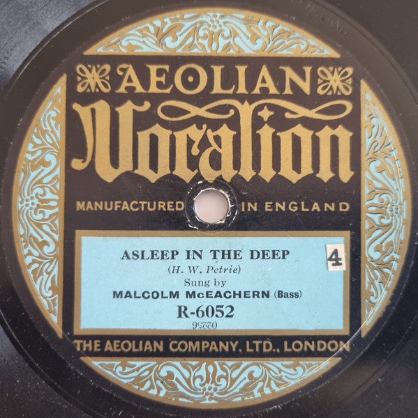 Malcolm McEachern : Asleep In The Deep / Bedouin Love Song (Shellac, 10")