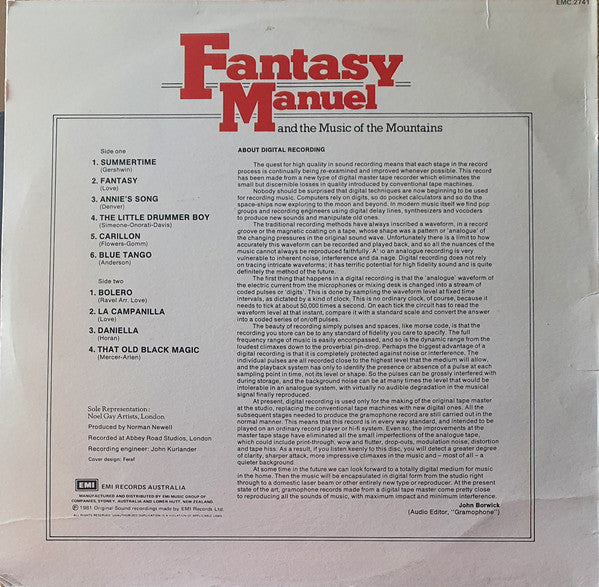 Manuel And The Music Of The Mountains* : Fantasy (LP, Album)