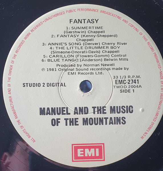 Manuel And The Music Of The Mountains* : Fantasy (LP, Album)